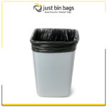 Black Square Bin Liner - Heavy Duty - 500 per Box - 20 Micron, 80 Gauge