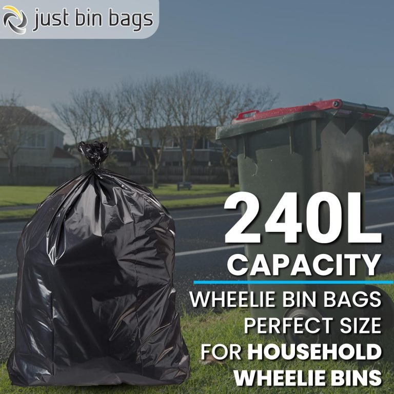 120-240L - Black Wheelie Bin Liners - Case of 100 - Medium Duty - Image 4