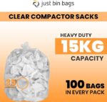 Clear Compactor Sacks 140 gauge - CEDAR - Heavy Duty, 35 Micron - Image 3