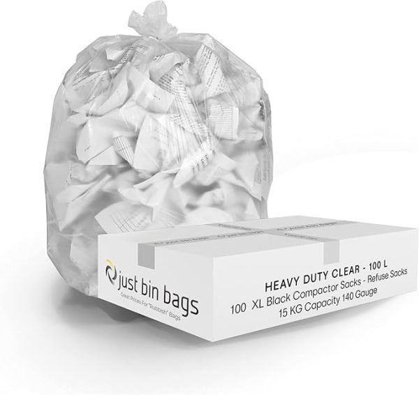 Clear Compactor Sacks 140 gauge - CEDAR - Heavy Duty, 35 Micron