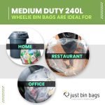 120-240L Clear Wheelie Bin Liners - Case of 100 - Medium Duty - Image 5