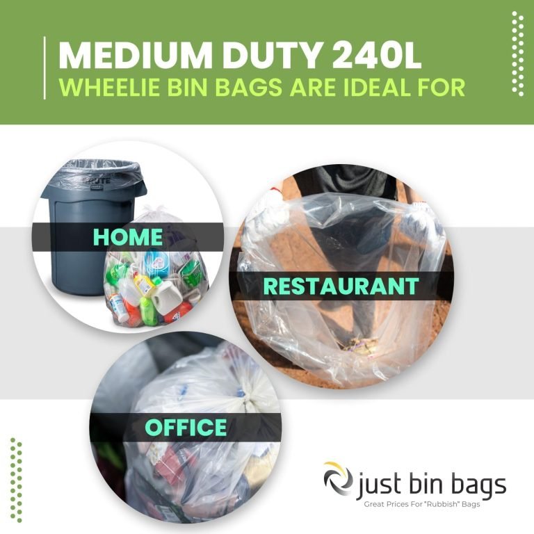 120-240L Clear Wheelie Bin Liners - Case of 100 - Medium Duty - Image 5