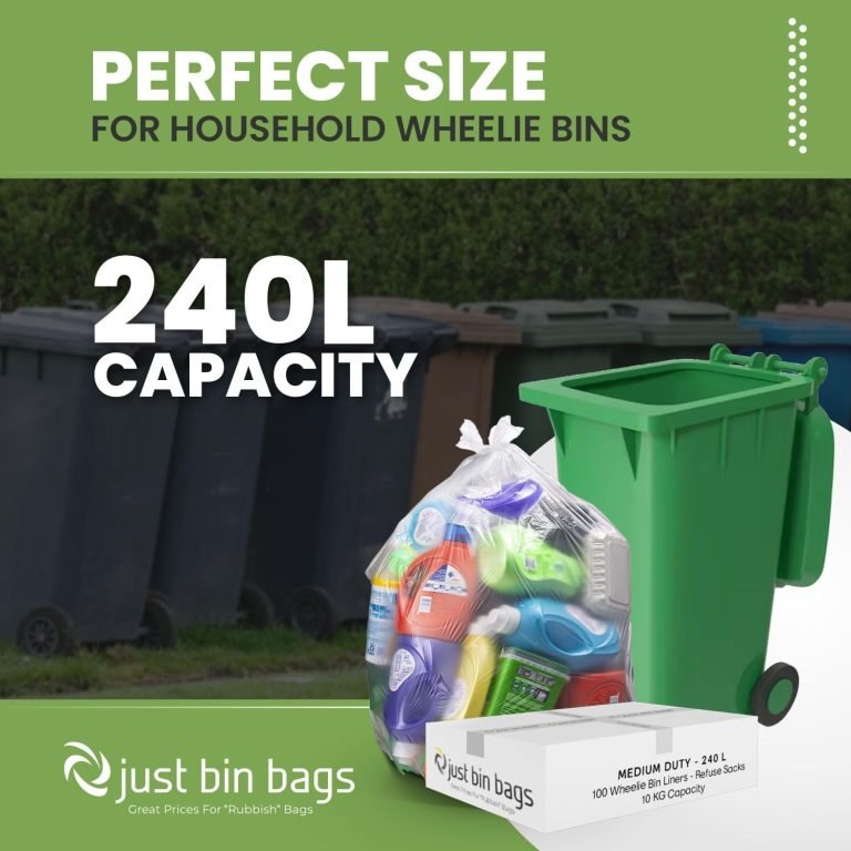 120-240L Clear Wheelie Bin Liners - Case of 100 - Medium Duty - Image 6