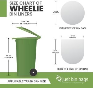 120-240L Clear Wheelie Bin Liners - Case of 100 - Medium Duty - Image 2