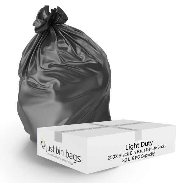 Light duty bin bags | 60 gauge | 200 per box | 18x29x39