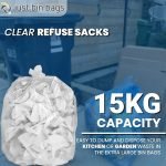 Clear Bin Bags Heavy Duty | Diamond | 130 Gauge, 32.50 Micron - Image 3