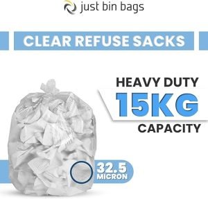 Clear Bin Bags Heavy Duty | Diamond | 130 Gauge, 32.50 Micron - Image 4