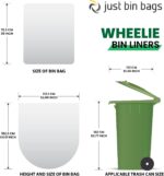 360L Clear Wheelie Bin Liners - Case Of 100 - 120 Gauge - Image 2