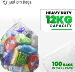 360L Clear Wheelie Bin Liners - Case Of 100 - 120 Gauge - Image 3