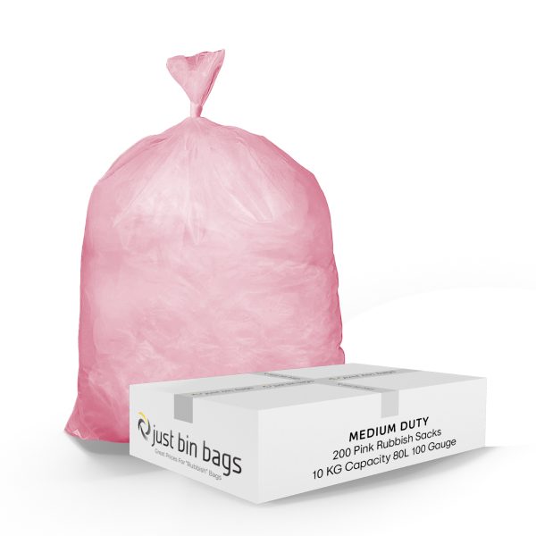 Pink Bin Bags - Medium Duty