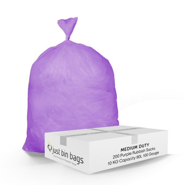 Purple Bin Bags - Medium Duty