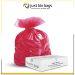 Red Soluble Strip Laundry Bags - Dissolvable Strip Bag 38" Length
