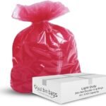 Red Soluble Strip Laundry Bags - Dissolvable Strip Bag 38" Length