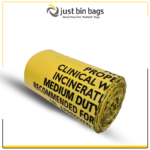 Yellow Clinical Waste Bags - 350 Per Box