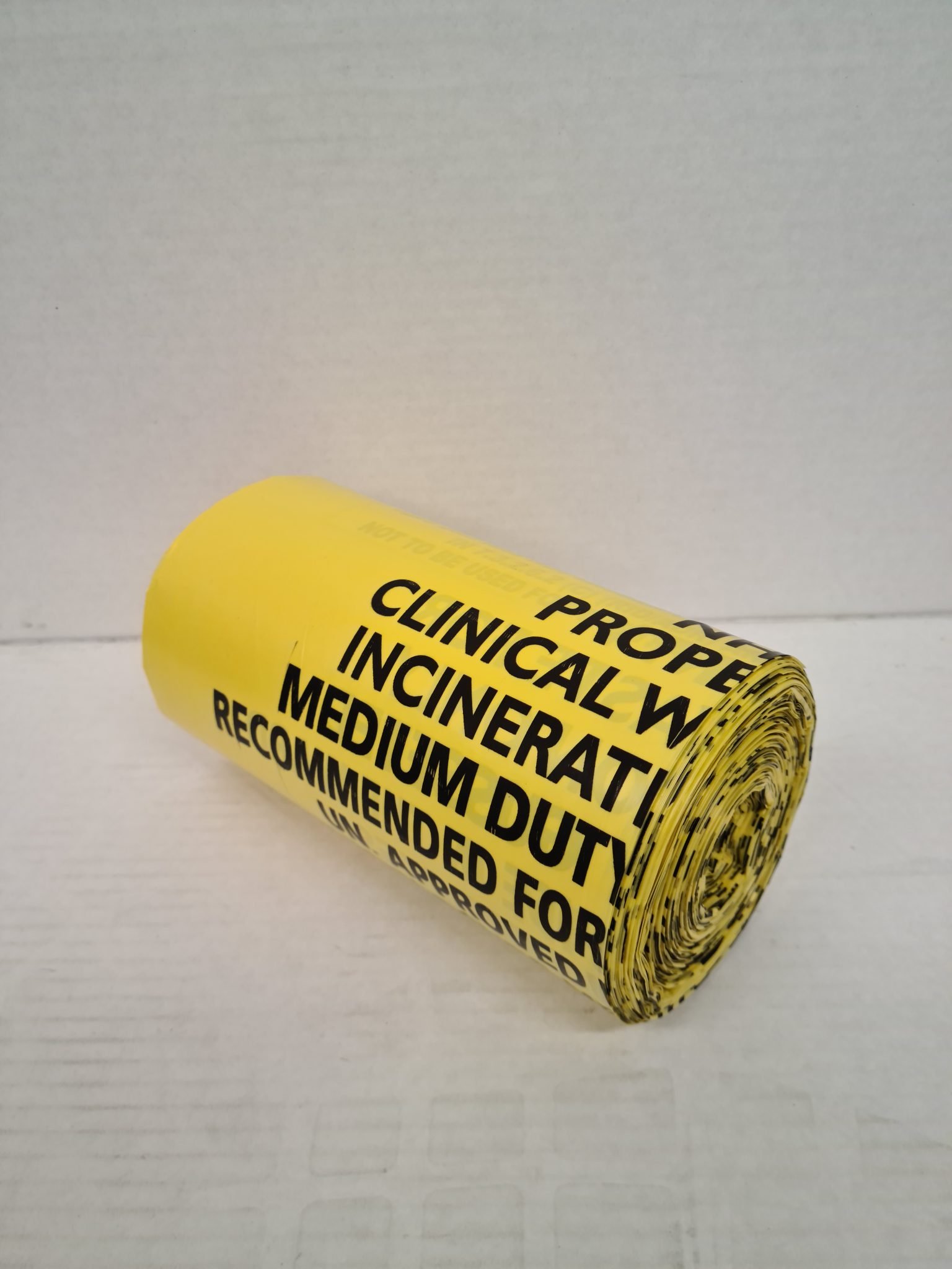 Yellow clinical waste bags UN certified 8Kg 350 per case