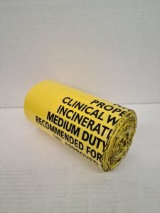 Yellow clinical waste bags