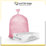 Pink Bin Bags Medium Duty, 100 Gauge, 25 Micron