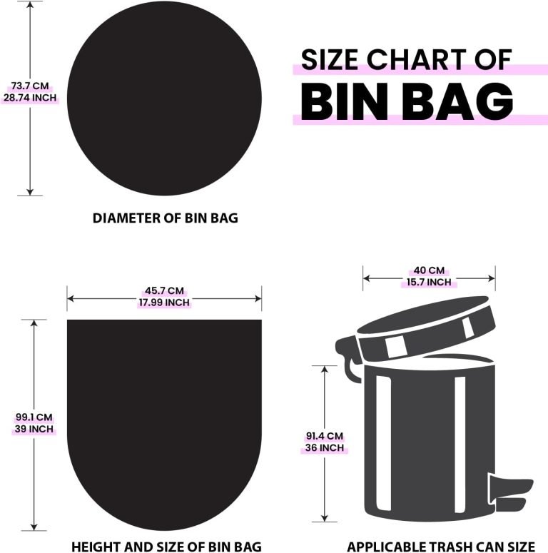 Purple Bin Bags Medium Duty, 100 Gauge, 25 Micron - Image 2