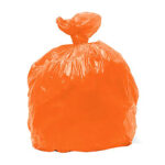 Orange extra heavy duty refuse sack, 400 gauge