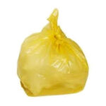 Yellow extra heavy duty refuse sack, 400 gauge